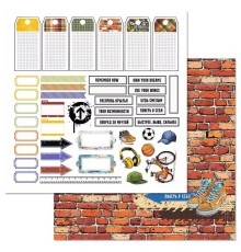 Бумага двусторонняя "Ребята с нашего двора. Ярлыки", ScrapMania