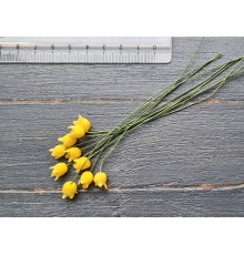Бутончики-пыльники цветов на проволоке Желтые , 1 пучок, 10 шт.