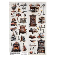 Лист с картинками 10*30 см "Элементарно, Ватсон! Детали", ScrapMania