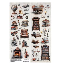 Лист с картинками 10*30 см "Элементарно, Ватсон! Детали", ScrapMania