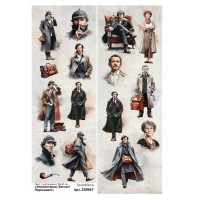 Лист с картинками 10*30 см "Элементарно, Ватсон! Персонажи", ScrapMania