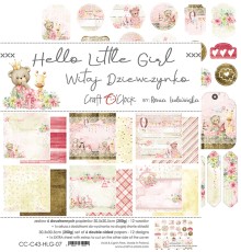 Набор бумаги "Hello Little Girl" 30,5 х 30,5 см., 6 листов, Craft O'Clock