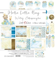 Набор бумаги "Hello Little Boy" 30,5 х 30,5 см., 6 листов, Craft O'Clock