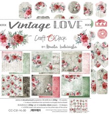 Набор бумаги "Vintage Love" 30,5 х 30,5 см., 6 листов, Craft O'Clock