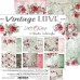 Набор бумаги "Vintage Love" 20,3 х 20,3 см., 6 листов, 1/4 набора, Craft O'Clock