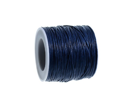 Шнур вощеный темно-синий, 3 метра, 1 мм.