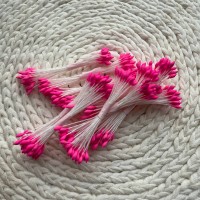 Тычинки "Ярко-розовые", каплевидные, 1 пучок