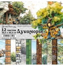 Набор бумаги 30,5*30,5 см "Лукоморье", 12 листов, ScrapMania