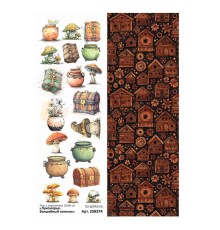 Лист с картинками 10х30 см "Лукоморье. Волшебный котелок", ScrapMania