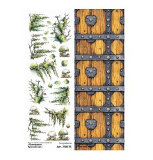 Лист с картинками 10х30 см "Лукоморье. Русский лес", ScrapMania