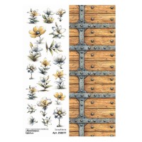 Лист с картинками 10х30 см "Лукоморье. Цветы", ScrapMania