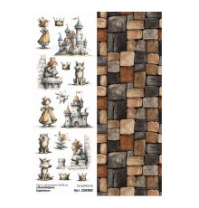 Лист с картинками 10х30 см "Лукоморье. Царевна", ScrapMania