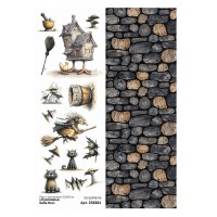 Лист с картинками 10х30 см "Лукоморье. Баба Яга", ScrapMania