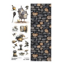 Лист с картинками 10х30 см "Лукоморье. Баба Яга", ScrapMania