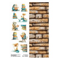 Лист с картинками 10х30 см "Лукоморье. На страницах сказки", ScrapMania