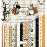 Набор бумаги 29*31,5 см "Глаза в банке" Хэллоуин, 11 листов, Эклектика