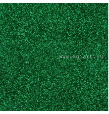 Картон с глиттером "Зеленый темный" с клеевым слоем , 1 шт, А4