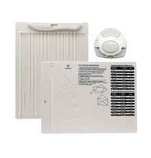 Доска для создания конвертов и открыток (биговки) в комплекте с дыроколом угла, Рукоделие 21,5x16,2 см