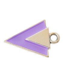 Подвеска эмалевая "Треугольник" фиолетовый, 1шт. 