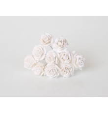 Розы "Белые-белые",  1 см, 10 шт.