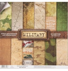 Набор бумаги для скрапбукинга 18 листов "Military. Дембельский альбом" 30,5 х 30,5 см Артузор