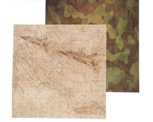 Набор бумаги для скрапбукинга "Military. Дембельский альбом" 30,5 х 30,5 см Артузор