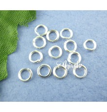 Металлическое соединительное кольцо, серебро, 20 шт