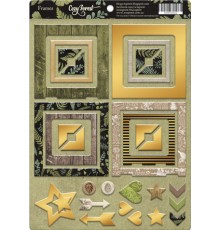 Рамки из чипборда с фольгированием (золото) "Cozy Forest" от Scrapmir