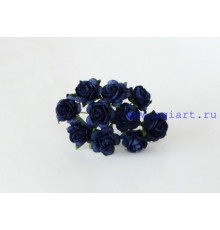 Розы темно-синие 1,5 см, 10шт.