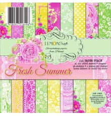 Набор бумаги "Fresh Summer" 15*15 см - 18 листов (1/2 набора) Lemoncraft