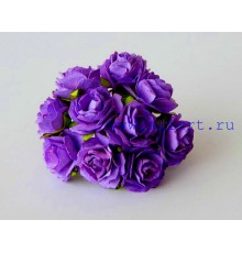 Кудрявые розы 2 см - Сиреневые, 5 шт