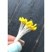 Тычинки "Желтые" каплевидные (длина нити 5 см), 1 упаковка (100 пучков)