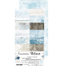 Набор фоновой бумаги "Forever Blue" 15,5*30,5 см, 1/3 набора, 6 листов, Craft O'Clock