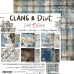 Набор бумаги "Clang&Dirt" 20,3*20,3 см., 6 листов, 1/4 набора, Craft O'Clock