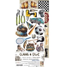 Набор для вырезания "Clang&Dirt" 15,5*30,5 см, 1/2 набора, 6 листов, Craft O'Clock