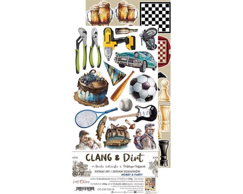 Набор для вырезания "Clang&Dirt" 15,5*30,5 см, 1/2 набора, 6 листов, Craft O'Clock