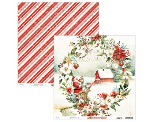 Набор бумаги "White Christmas" 30,5*30,5 см, 6 листов, 1/2 полного набора, Mintay paper