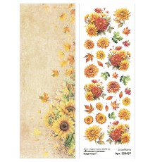 Лист с картинками 10х30 см "В гостях у осени. Георгины" (ScrapMania)