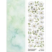 Лист с картинками 10х30 см "Цветочная радуга. Белая анемона", ScrapMania