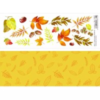 Лист с картинками 10х30 см "Осенние листья", ScrapMania