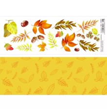 Лист с картинками 10х30 см "Осенние листья", ScrapMania