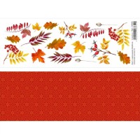 Лист с картинками 10х30 см "Осенние листья 2", ScrapMania