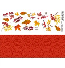 Лист с картинками 10х30 см "Осенние листья 2", ScrapMania