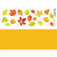 Лист с картинками 10х30 см "Осенние листья 3", ScrapMania