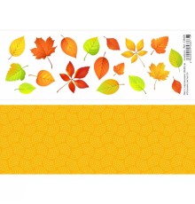 Лист с картинками 10х30 см "Осенние листья 3", ScrapMania