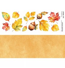 Лист с картинками 10х30 см "Осенние листья", ScrapMania