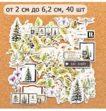 Набор высечек из бумаги "Голос природы", 40 шт., ScrapMania