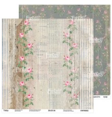 Лист двусторонней бумаги, коллекции "Винтажная рапсодия" 30*30 см, Fantasy