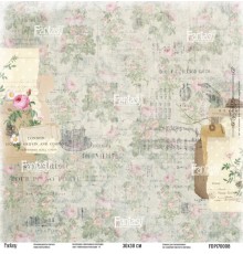Лист двусторонней бумаги, коллекции "Винтажная рапсодия" 30*30 см, Fantasy