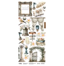 Лист для вырезания, коллекции "Винтажная рапсодия-2" 12*27 см, Fantasy